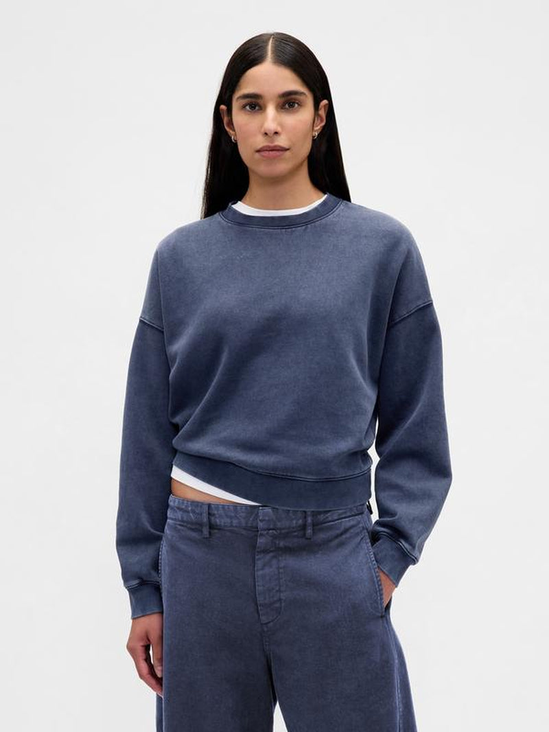 Gap Women'S Vintagesoft Wedge Crewneck Sweatshirt