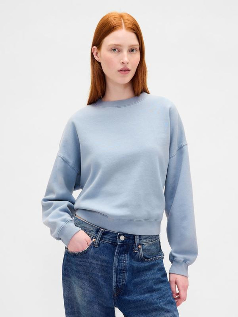 Gap Women'S Vintagesoft Wedge Crewneck Sweatshirt
