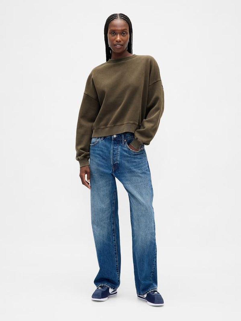 Gap Women'S Vintagesoft Wedge Crewneck Sweatshirt