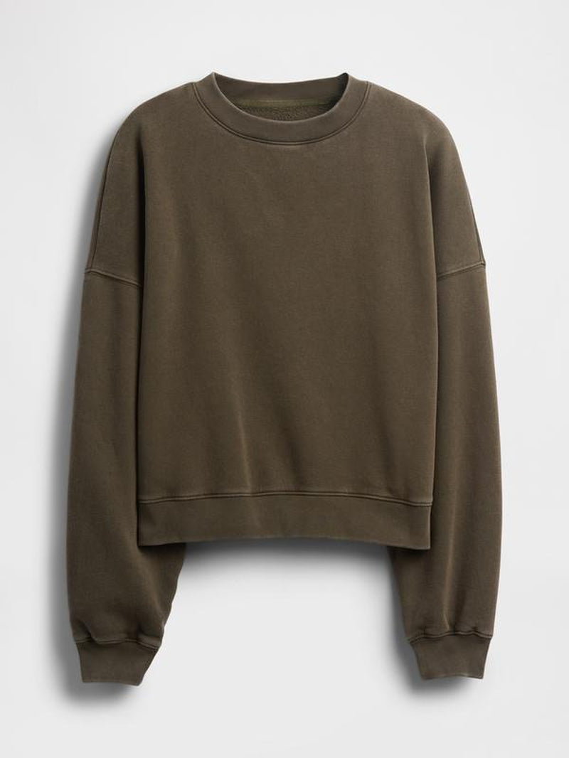 Gap Women'S Vintagesoft Wedge Crewneck Sweatshirt