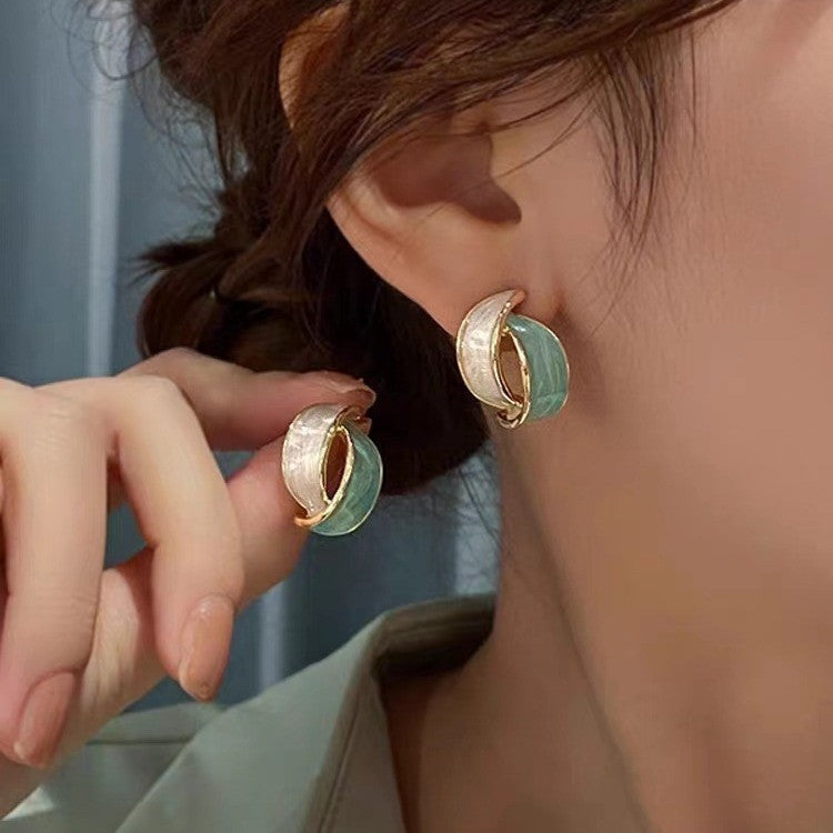 Lazurite Cross-Curved EarStuds